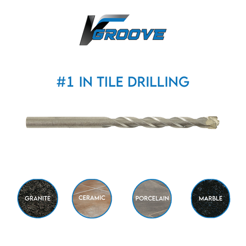 Pvc Groove Bit VGroove | Premium Tile & Glass Drill Bits